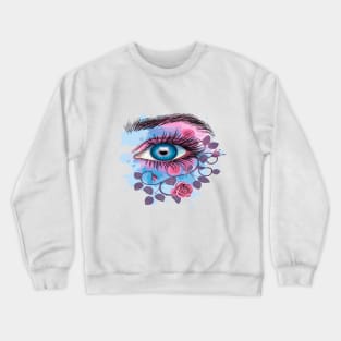 Floral eye stylized Crewneck Sweatshirt